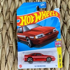 Hot Wheels 1992 Red Ford Mustang Pony Car 1992 1990s 90s Hotwheels HW 2024 New